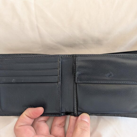 Authentic Navy Prada Bifold Wallet with Original Documents - Picture 4 of 8
